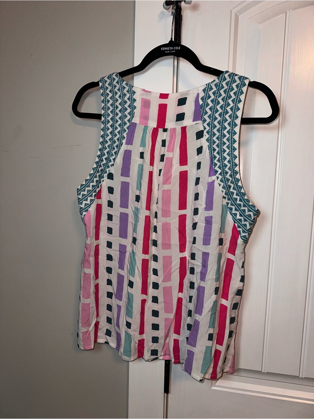 Savanna Jane Embroidered Sleeveless Multicolor Printed Tank Top Size Large - Picture 8 of 10